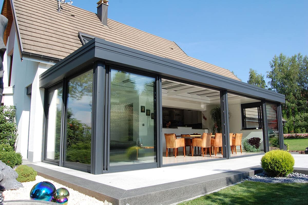 véranda moderne pour agrandissement